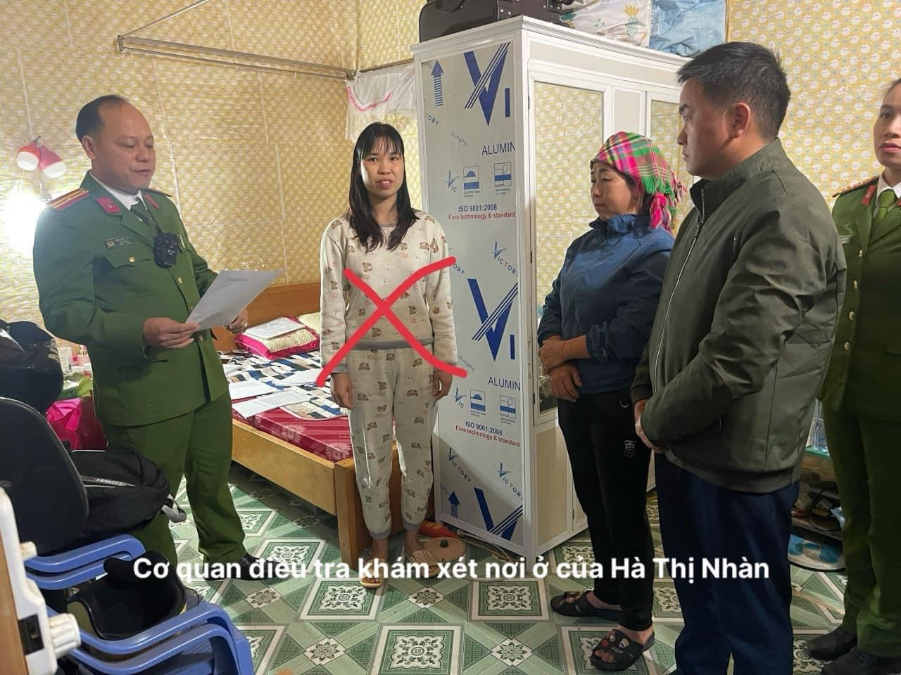 Cơ quan công an khám xét nơi ở của đối tượng Hà Thị Nhàn. Cơ quan công an khám xét nơi ở của đối tượng Hà Thị Nhàn.