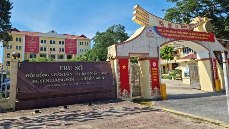 Trụ sở UBND huyện Lương Sơn (Hòa Bình) - nơi từng công tác của ông Nguyễn Vũ Chi, nguyên Chủ tịch UBND huyện Lương Sơn nhiệm kỳ 2016 - 2021.