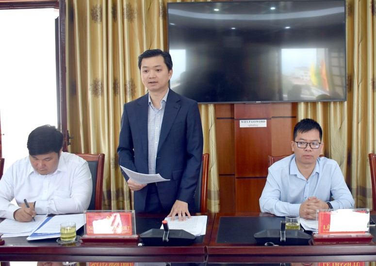 Bí thư Ban Chấp hành Trung ương Đoàn, Chủ tịch Trung ương Hội sinh viên Việt Nam - anh Nguyễn Minh Triết phát biểu tại buổi làm việc.