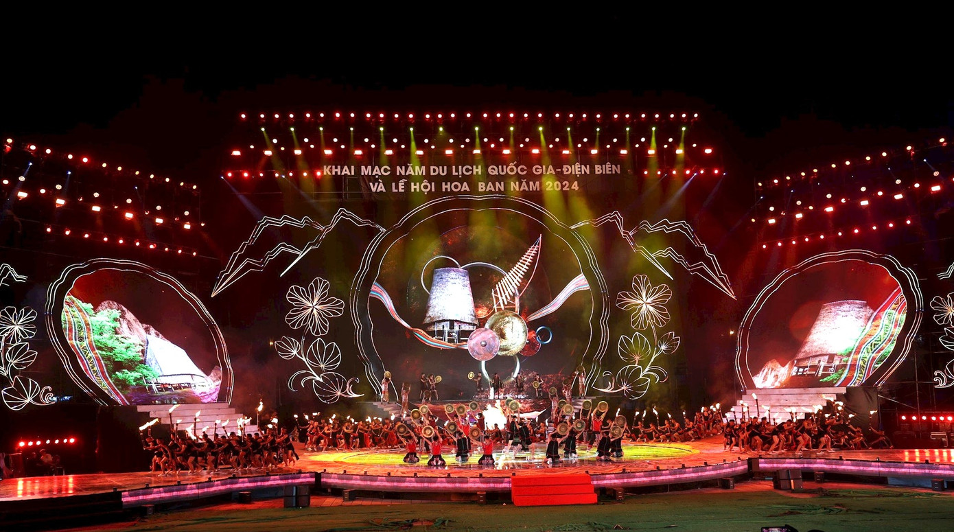 Hình ảnh lễ khai mạc Năm Du lịch quốc gia Điện Biên 2024.
