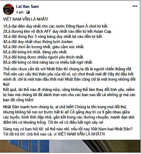 MC Lại Văn Sâm đưa ra 8 lý do tuyển Việt Nam thắng Nhật Bản ảnh 1