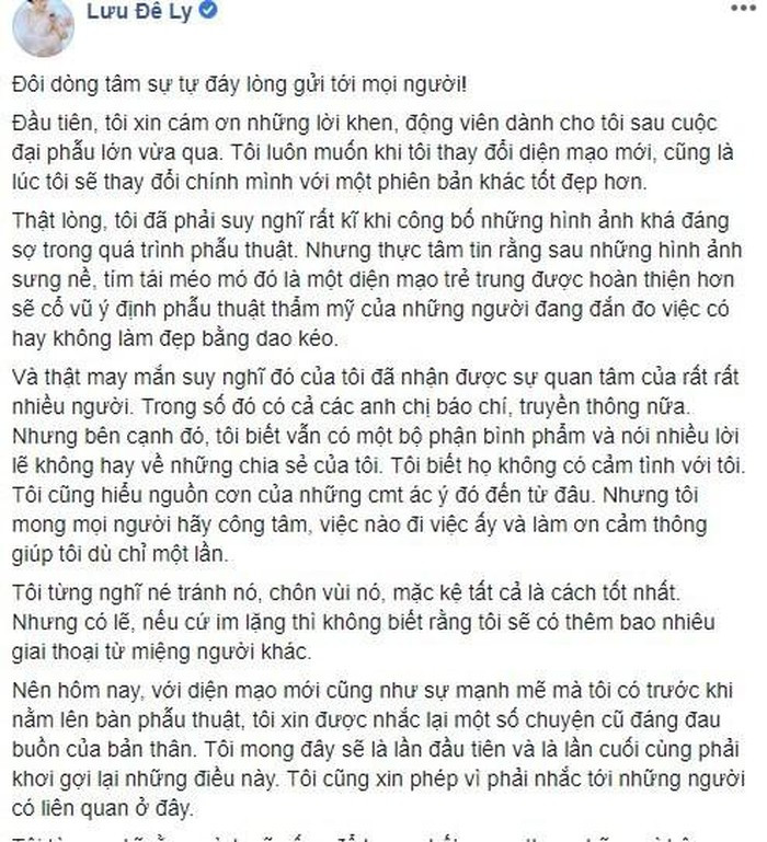 Sau 4 năm, Lưu Đê Ly bất ngờ nói về scandal cướp chồng, mong được cảm thông ảnh 2