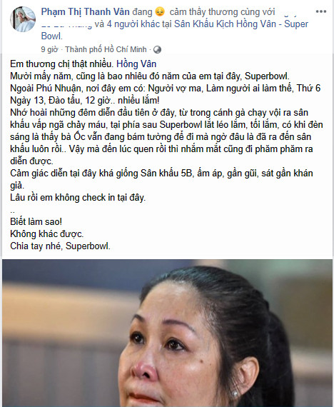 Nghệ sĩ Việt xúc động chia sẻ khi sân khấu kịch của NSND Hồng Vân phải đóng cửa ảnh 5