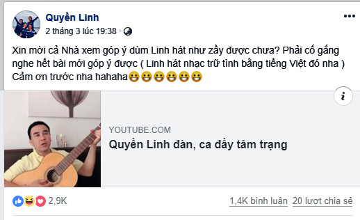 'Té ngửa' với clip đàn hát 'thách thức danh hài' của Quyền Linh ảnh 1