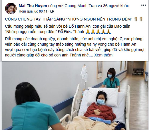 Sao Việt gây xúc động khi kêu gọi hỗ trợ con gái đạo diễn Đỗ Đức Thành ảnh 3