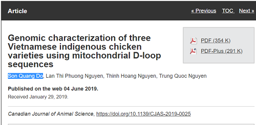 Khóa luận về gà của 9X Việt được trích đăng trên tạp chí ISI ảnh 1