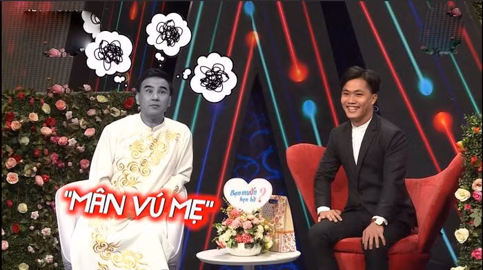 Quyền Linh 'đứng hình' với anh chàng 28 tuổi vẫn thích 'sờ ti' mẹ ở show hẹn hò ảnh 2