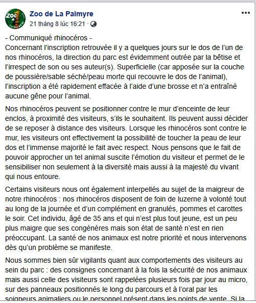 Phẫn nộ với hình ảnh tê giác bị du khách dùng móng tay khắc tên lên lưng ảnh 1