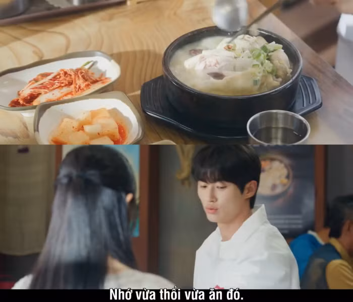 Dù không vào được quán theo ý định ban đầu nhưng Sun Jae cũng không quên chăm sóc crush đâu nha!