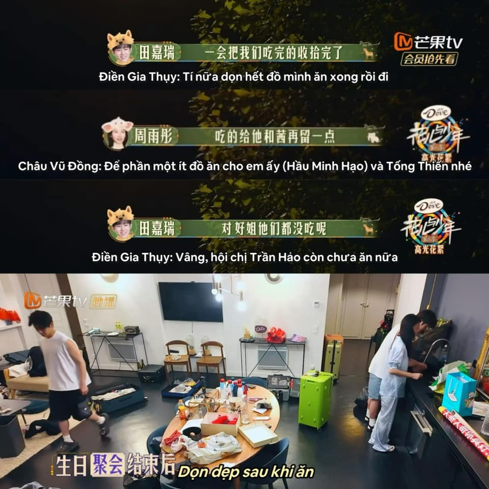 Sau bữa ăn, các thành viên có mặt cùng nhau dọn dẹp và để phần đồ ăn cho các thành viên khác