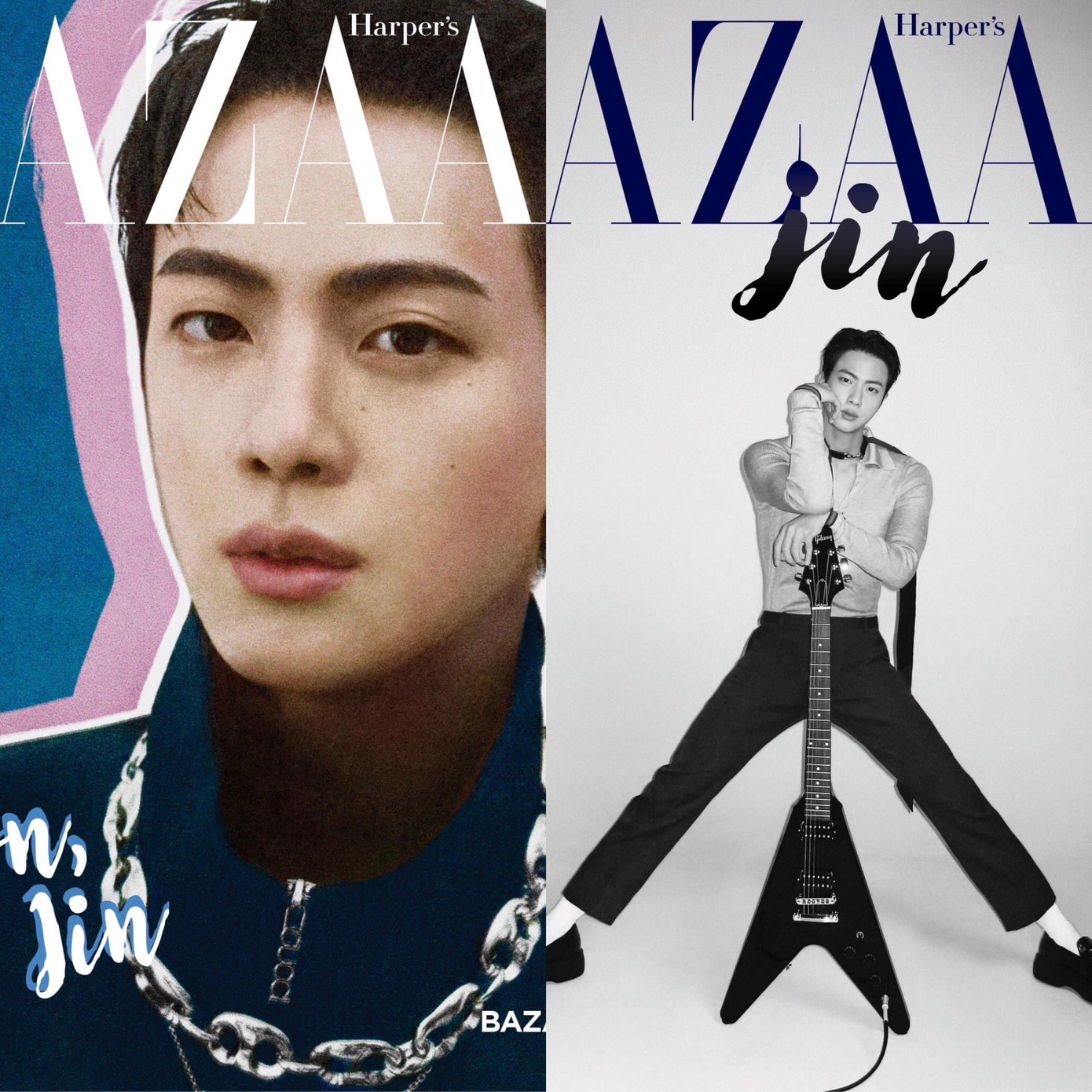 Jin cho thấy sự nam tính kết hợp với vẻ tinh nghịch trong bộ ảnh. Jin cho thấy sự nam tính kết hợp với vẻ tinh nghịch trong bộ ảnh.