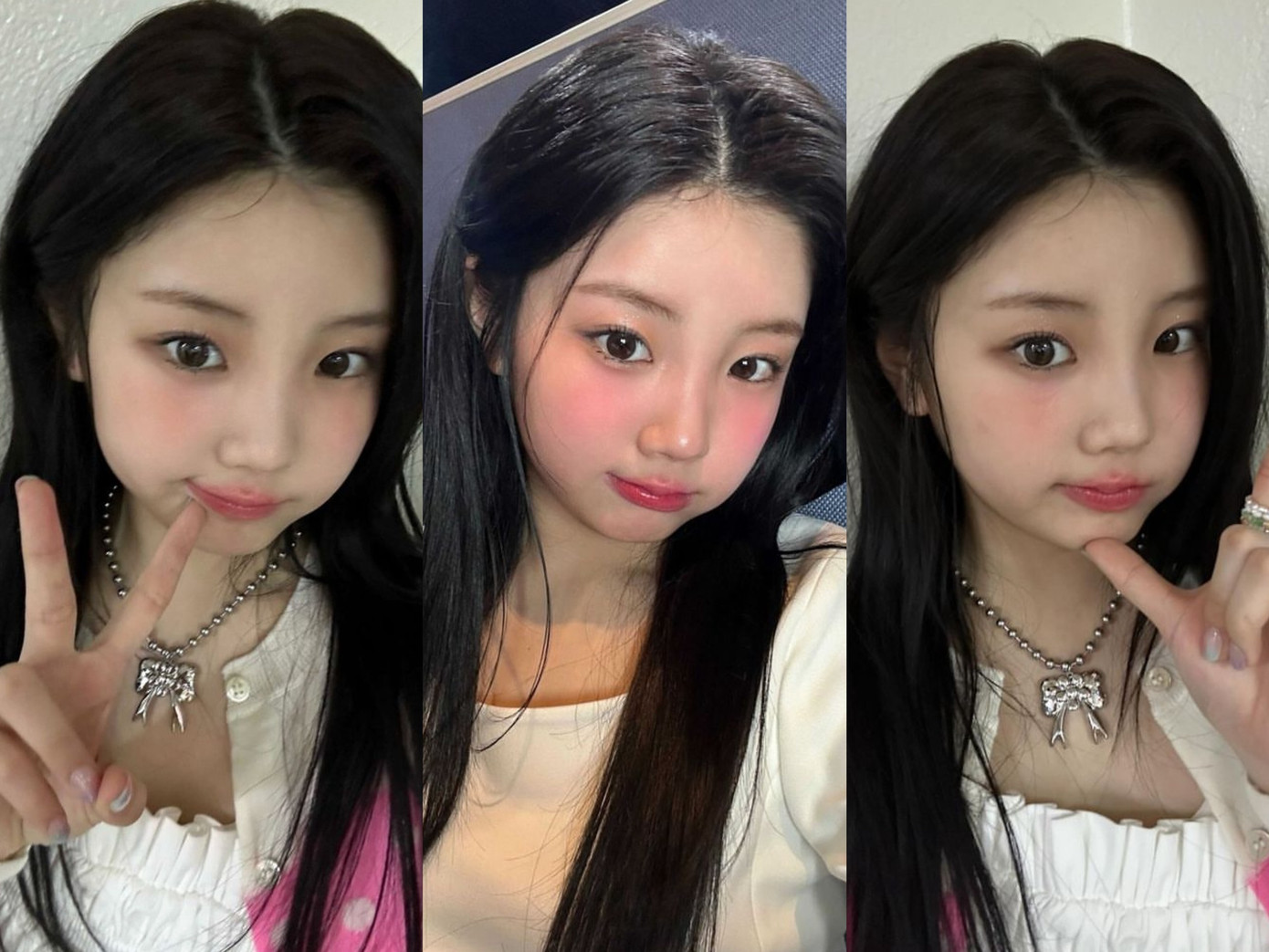 Đôi mắt to tròn cùng cặp má bánh bao bầu bĩnh chính là vũ khí lợi hại giúp chinh phục fan của Wonhee.