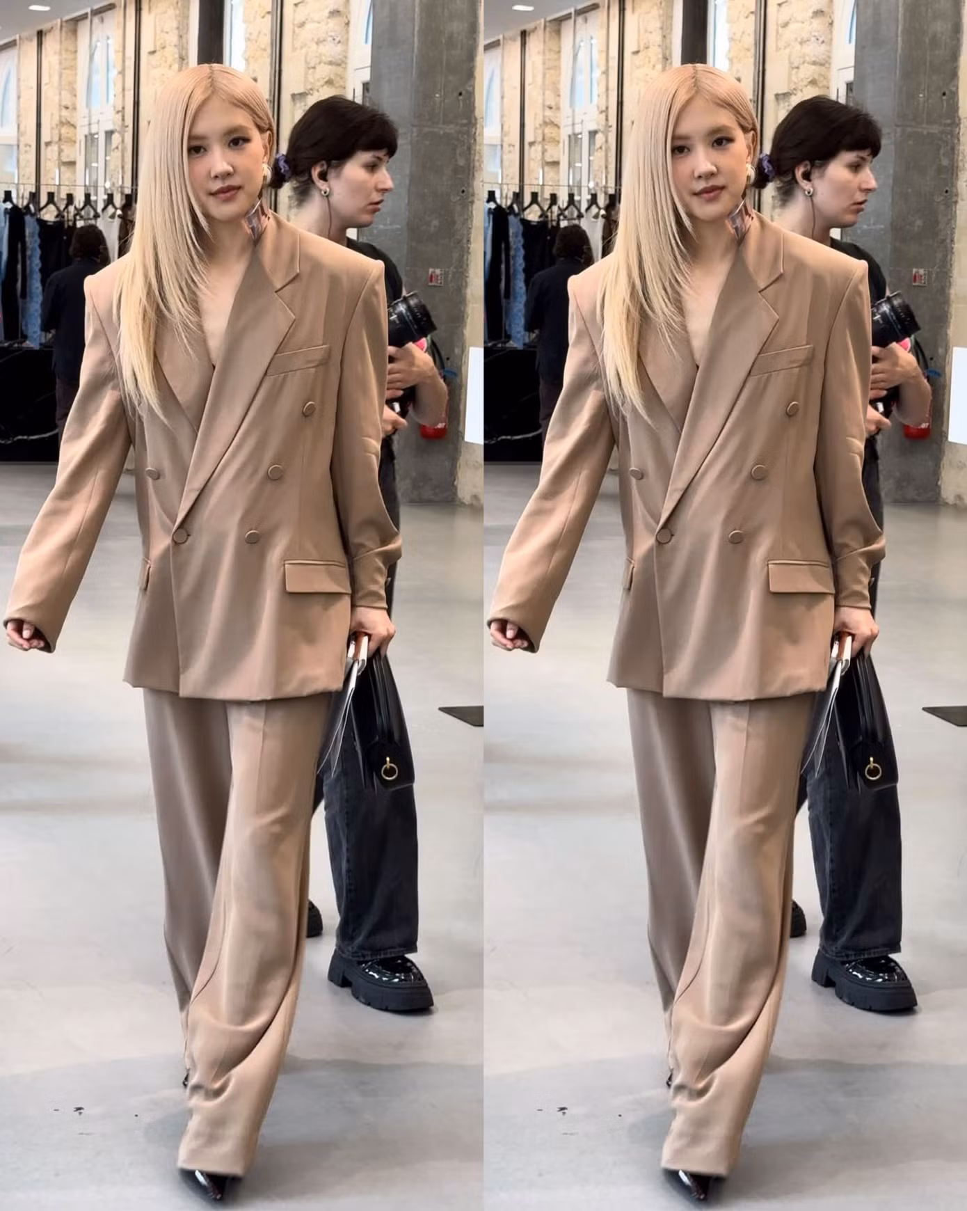 Vóc dáng mảnh khảnh giúp tôn lên trang phục của Rosé.