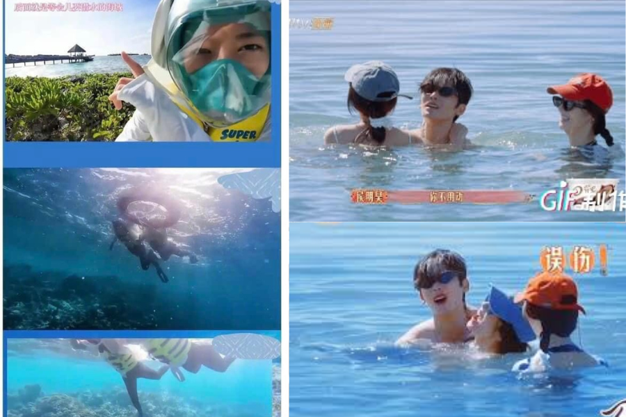 Châu Vũ Đồng bị cho là giả vờ sợ hãi khi xuống nước dù cô giỏi bơi lội.