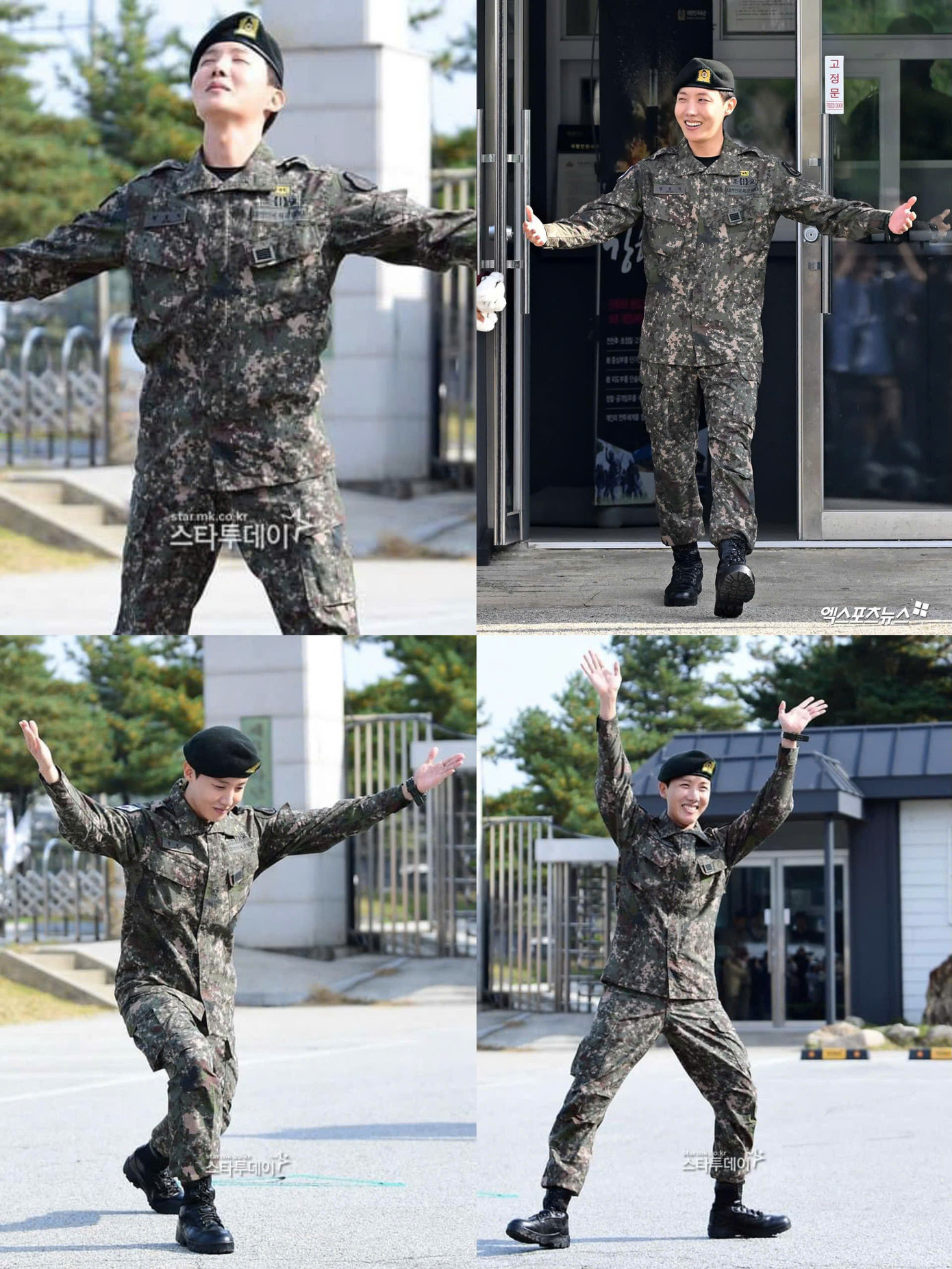 Xuất hiện trước truyền thông, j-hope nở nụ cười rạng rỡ, không quên tạo những dáng chụp hài hước. Xuất hiện trước truyền thông, j-hope nở nụ cười rạng rỡ, không quên tạo những dáng chụp hài hước.