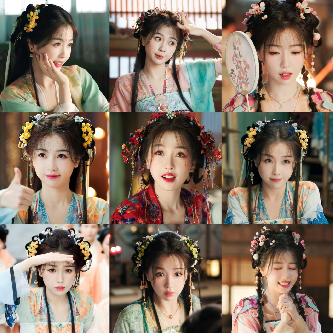 Một lần thay đồ là "Meo Meo" (cách gọi thân mật của Diệu Diệu) lại có một bộ phụ kiện, kiểu tóc mới. Một lần thay đồ là "Meo Meo" (cách gọi thân mật của Diệu Diệu) lại có một bộ phụ kiện, kiểu tóc mới.