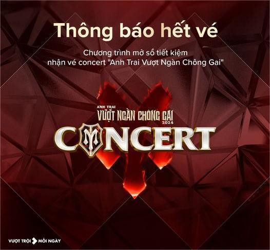 Chỉ sau vài ngày đưa ra điều kiện, 500 cặp vé concert dành cho khách hàng gửi 500 triệu đồng đã tìm thấy chủ nhân. Chỉ sau vài ngày đưa ra điều kiện, 500 cặp vé concert dành cho khách hàng gửi 500 triệu đồng đã tìm thấy chủ nhân.