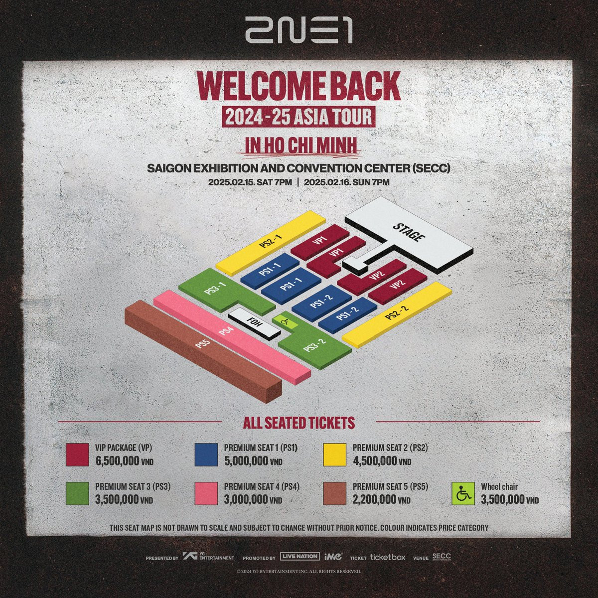 Mức giá concert 2NE1 tại TP.HCM tương đồng với các đêm diễn ở các quốc gia lân cận như Thái Lan, Singaporem, đi kèm quyền lợi cân xứng khiến các fan cảm thấy "ưng bụng".