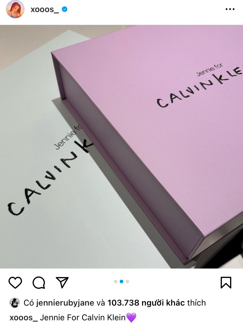 Jennie thả tim cho bài đăng về món quà cô gửi tặng cho xooos.