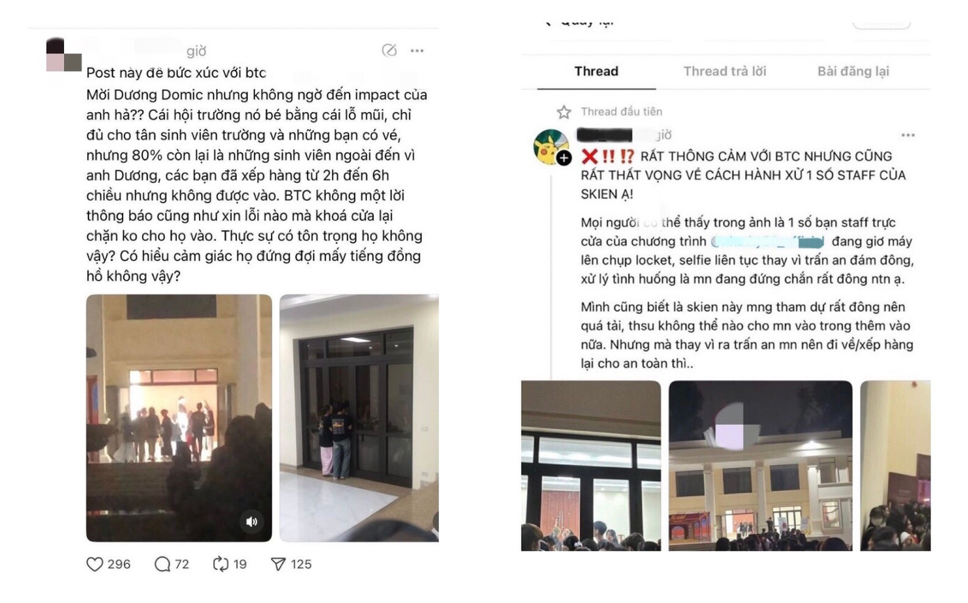 Một số fan của Dương Domic bày tỏ sự thất vọng và lên án cách làm việc của BTC sự kiện.