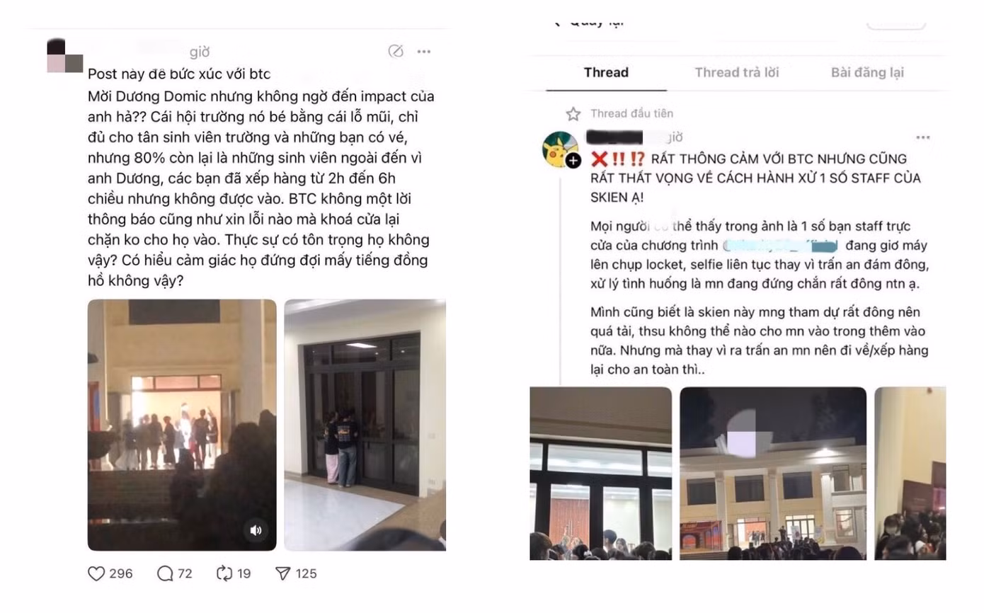 Một số fan của Dương Domic bày tỏ sự thất vọng và lên án cách làm việc của BTC sự kiện.