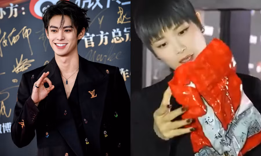 Quà của Vương Hạc Đệ đã "về tay" ca sĩ Lý Vũ Xuân, là đặc sản vịt da ngọt của vùng Tứ Xuyên.