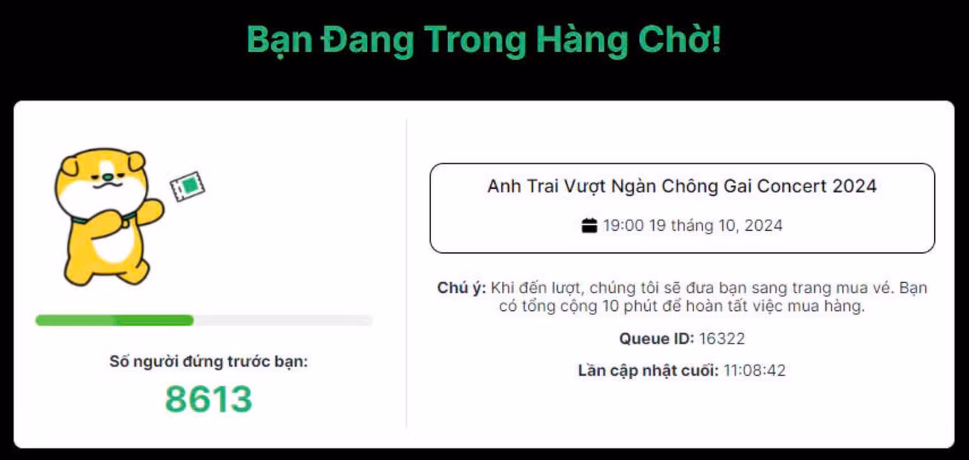 Vị trí mong muốn vụt mất với những khán giả chậm tay.