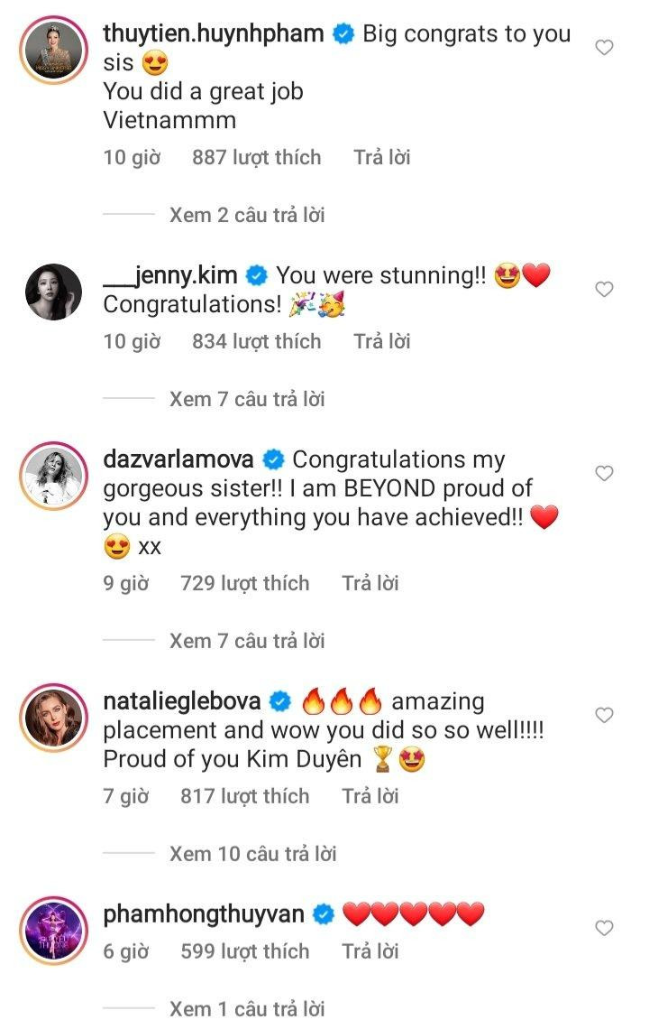 Nhiều người nổi tiếng chúc mừng thành tích đáng tự hào của Kim Duyên.