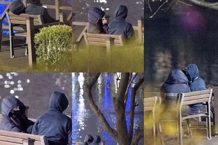 Hình ảnh của cặp đôi được Dispatch ghi lại khi đang trò chuyện tại công viên. Hình ảnh của cặp đôi được Dispatch ghi lại khi đang trò chuyện tại công viên.