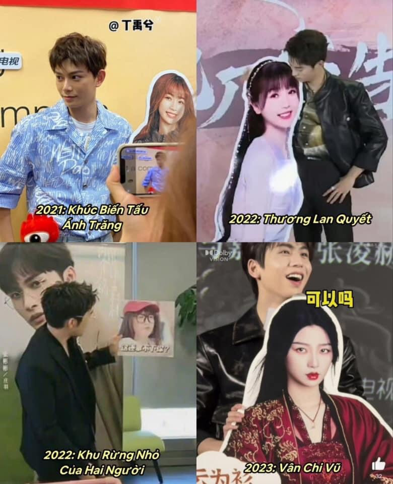 Do trùng lịch quay phim nên Ngu Thư Hân đều vắng mặt ở các buổi "quét lầu" cùng với nam chính ở 4 bộ phim liên tiếp. - Ảnh: Ký giả Trung Hoa. Do trùng lịch quay phim nên Ngu Thư Hân đều vắng mặt ở các buổi "quét lầu" cùng với nam chính ở 4 bộ phim liên tiếp. - Ảnh: Ký giả Trung Hoa.