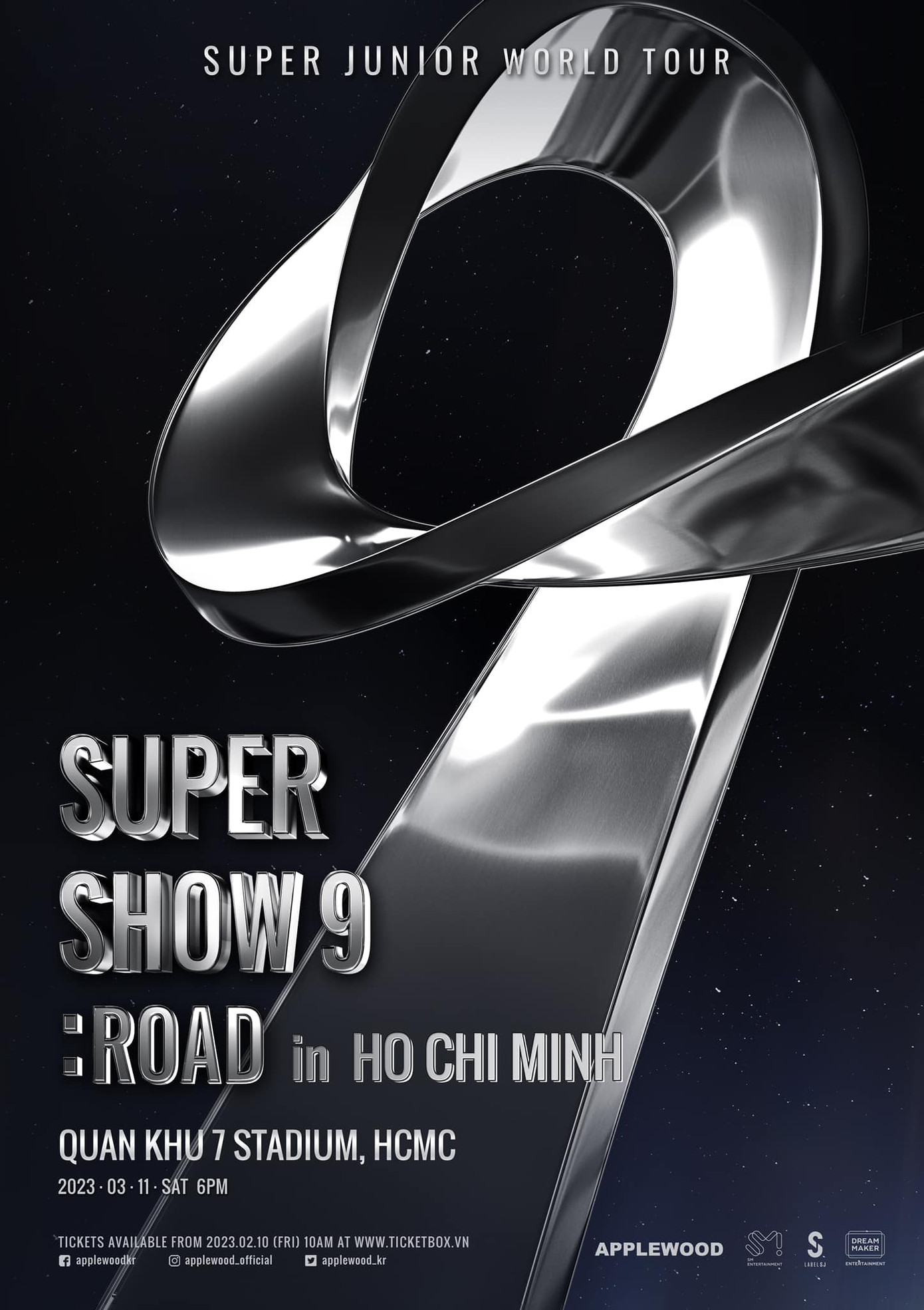 Poster của Super Show 9 tại TP.HCM.