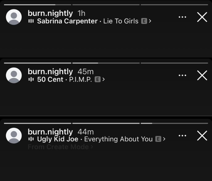 Sau lá thư xin lỗi của Riwon, Hangyeol liên tục đăng lời bài hát như Lie To Girls, P.I.M.P và Everything About You, được cư dân mạng cho rằng ẩn ý về sự dối trá, thao túng và những mối quan hệ độc hại. Sau lá thư xin lỗi của Riwon, Hangyeol liên tục đăng lời bài hát như Lie To Girls, P.I.M.P và Everything About You, được cư dân mạng cho rằng ẩn ý về sự dối trá, thao túng và những mối quan hệ độc hại.