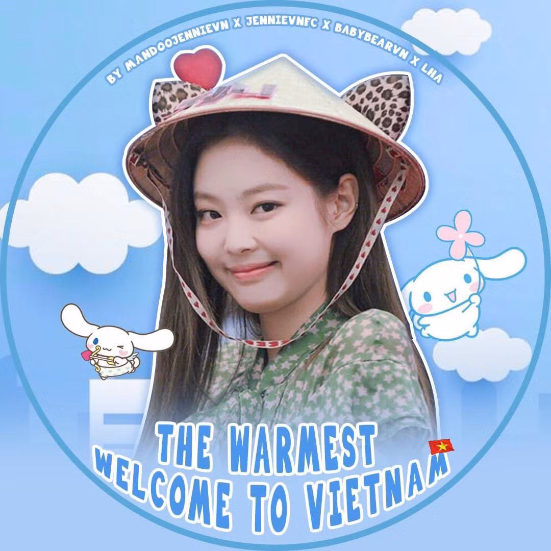 Bức ảnh đáng yêu của Jennie được người hâm mộ thiết kế. - Nguồn: Mandoo Jennie VN - 김제니 Black Pink