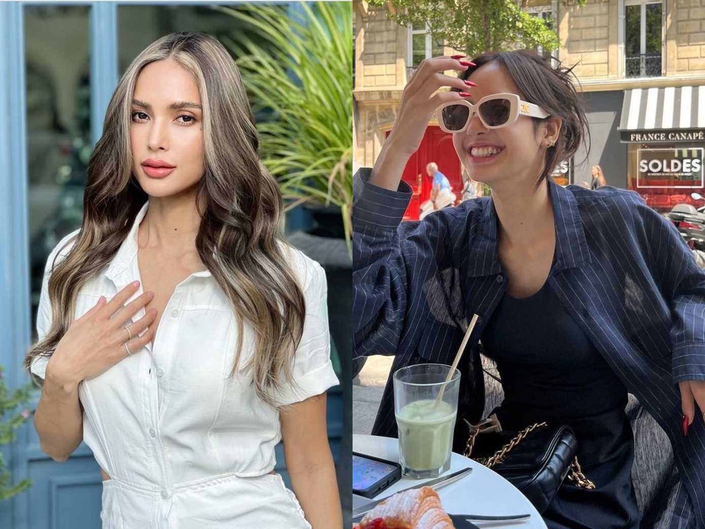 Vị trí nốt ruồi giống nhau của hai ngôi sao người Thái.