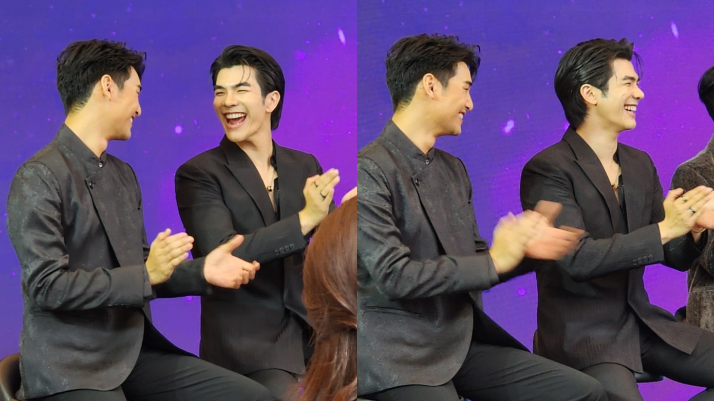 Dù là "cười thả ga" cũng không làm lu mờ vẻ điển trai của bộ đôi. Dù là "cười thả ga" cũng không làm lu mờ vẻ điển trai của bộ đôi.