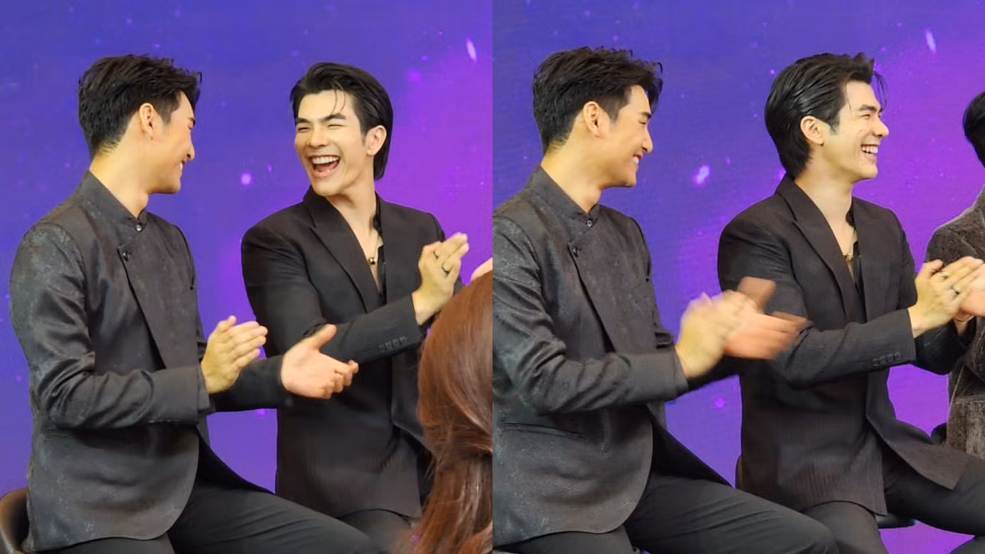 Dù là "cười thả ga" cũng không làm lu mờ vẻ điển trai của bộ đôi. Dù là "cười thả ga" cũng không làm lu mờ vẻ điển trai của bộ đôi.
