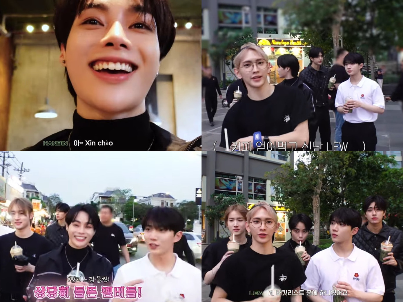 Hanbin hào hứng đảm nhận vai trò phiên dịch, gọi món giúp các em.