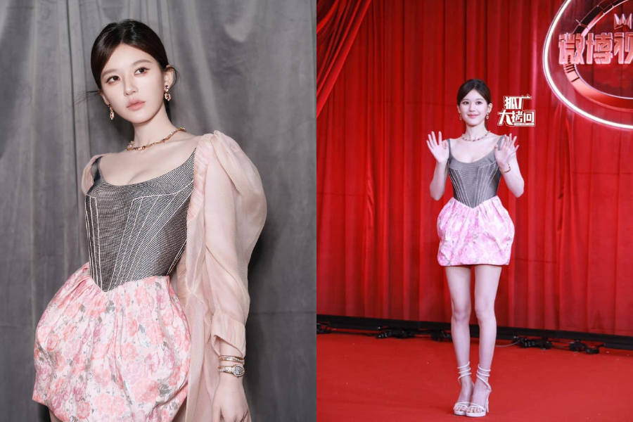 Việc ê-kíp lẫn Triệu Lộ Tư chọn bỏ đi chiếc áo khoác lúc lên thảm đỏ bị cho là sai lầm khi làm tổng thể outfit của cô trông đơn điệu.