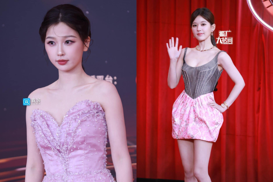 Lại đụng nhau trên sóng truyền hình với Rèm Ngọc Châu Sa và Vĩnh Dạ Tinh Hà - 2 bộ phim hot nhất màn ảnh Hoa ngữ hiện tại đã đưa Triệu Lộ Tư và Ngu Thư Hân vào &quot;thế đối đầu&quot; khi cả hai xuất hiện tại cùng sự kiện.