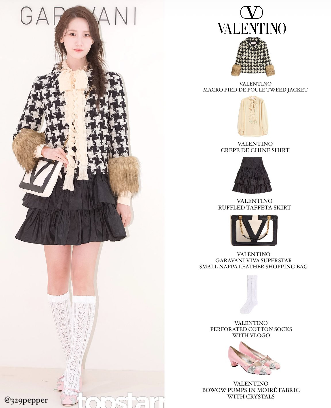 Toàn bộ outfit của nàng tân Đại sứ. - Nguồn: 329pepper. Toàn bộ outfit của nàng tân Đại sứ. - Nguồn: 329pepper.