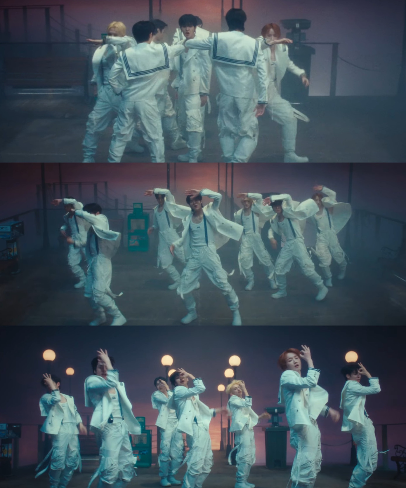 Trong MV, các chàng trai đã hóa thân thành những thủy thủ đang đương đầu với sóng gió nơi biển khơi. Trong MV, các chàng trai đã hóa thân thành những thủy thủ đang đương đầu với sóng gió nơi biển khơi.