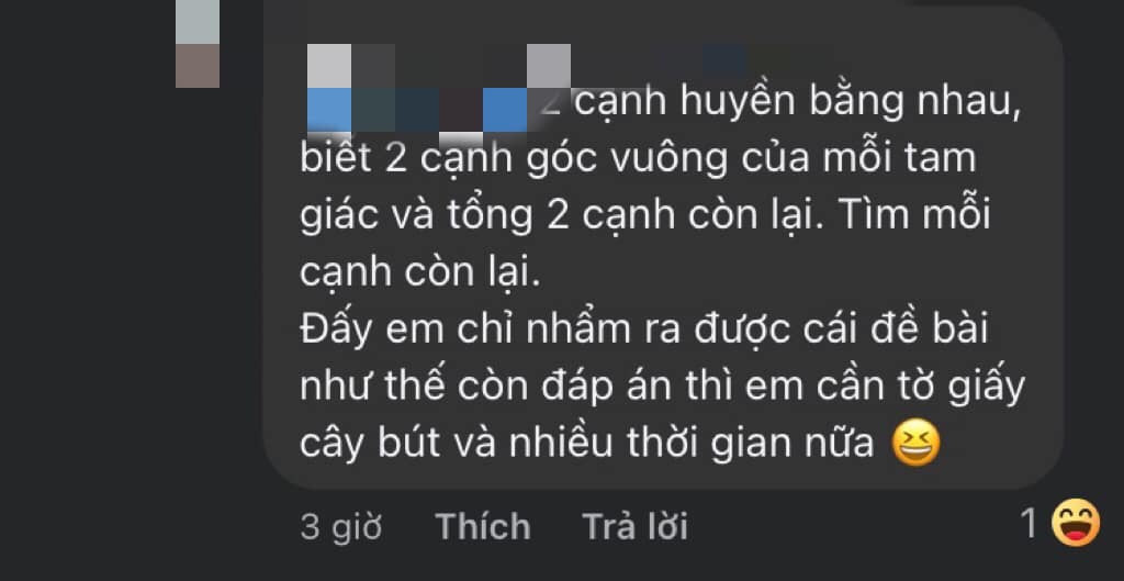 Nhiều bình luận cho rằng để giải bài này phải mất thời gian tối thiểu từ 1 phút trở lên, nhưng trong cuộc thi, thời lượng suy nghĩ của thí sinh được tính bằng giây, bấm máy cũng chưa chắc giải được. Nhiều bình luận cho rằng để giải bài này phải mất thời gian tối thiểu từ 1 phút trở lên, nhưng trong cuộc thi, thời lượng suy nghĩ của thí sinh được tính bằng giây, bấm máy cũng chưa chắc giải được.