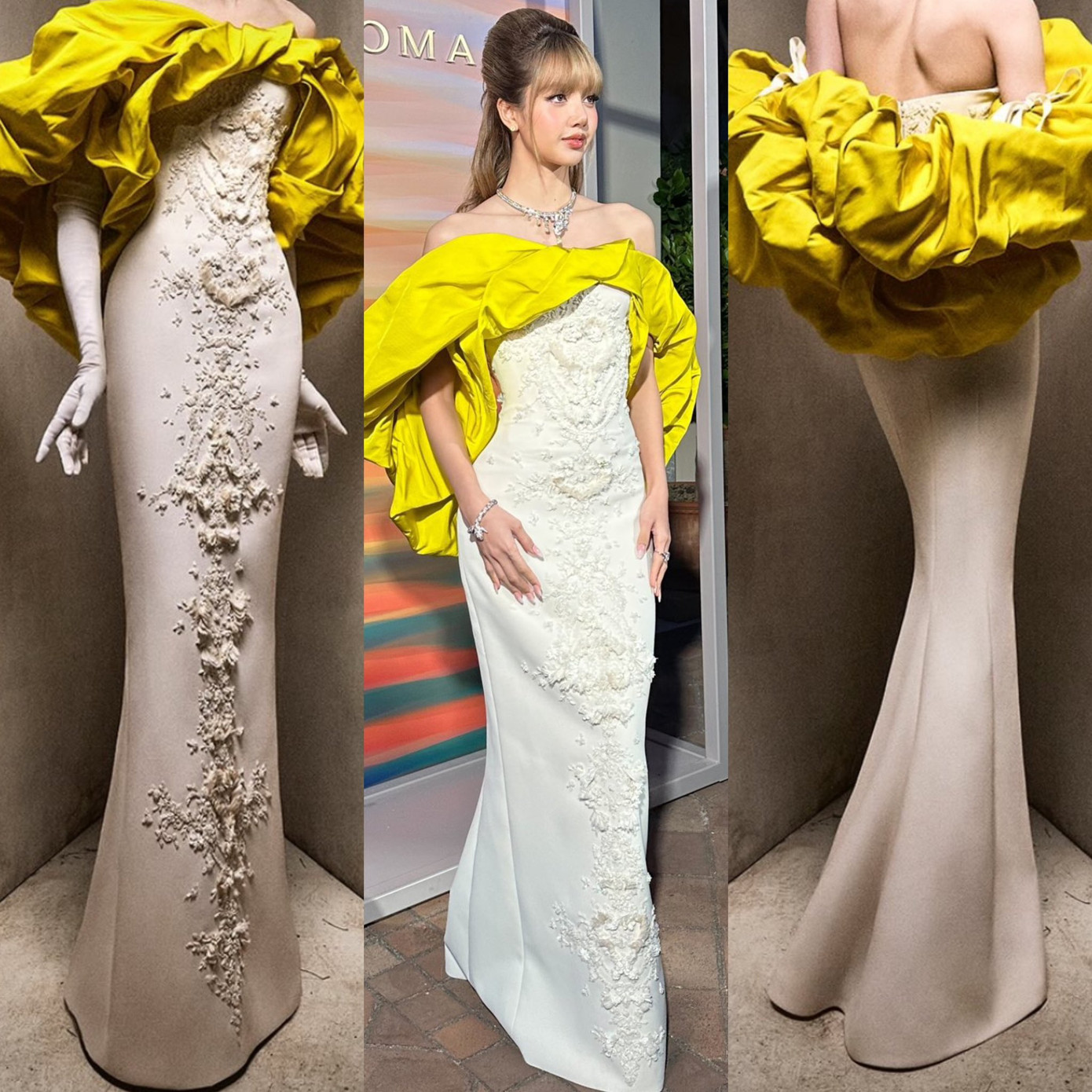 Lisa trong bộ trang phục của thương hiệu xa xỉ Krikor Jabotian. Lisa trong bộ trang phục của thương hiệu xa xỉ Krikor Jabotian.