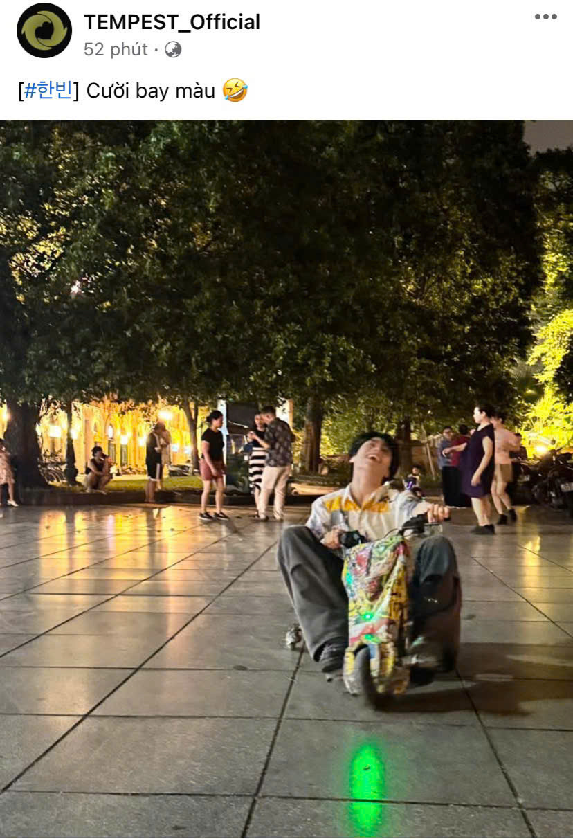 Dòng trạng thái của Hanbin đang nhận được hàng nghìn lượt tương tác từ cư dân mạng.