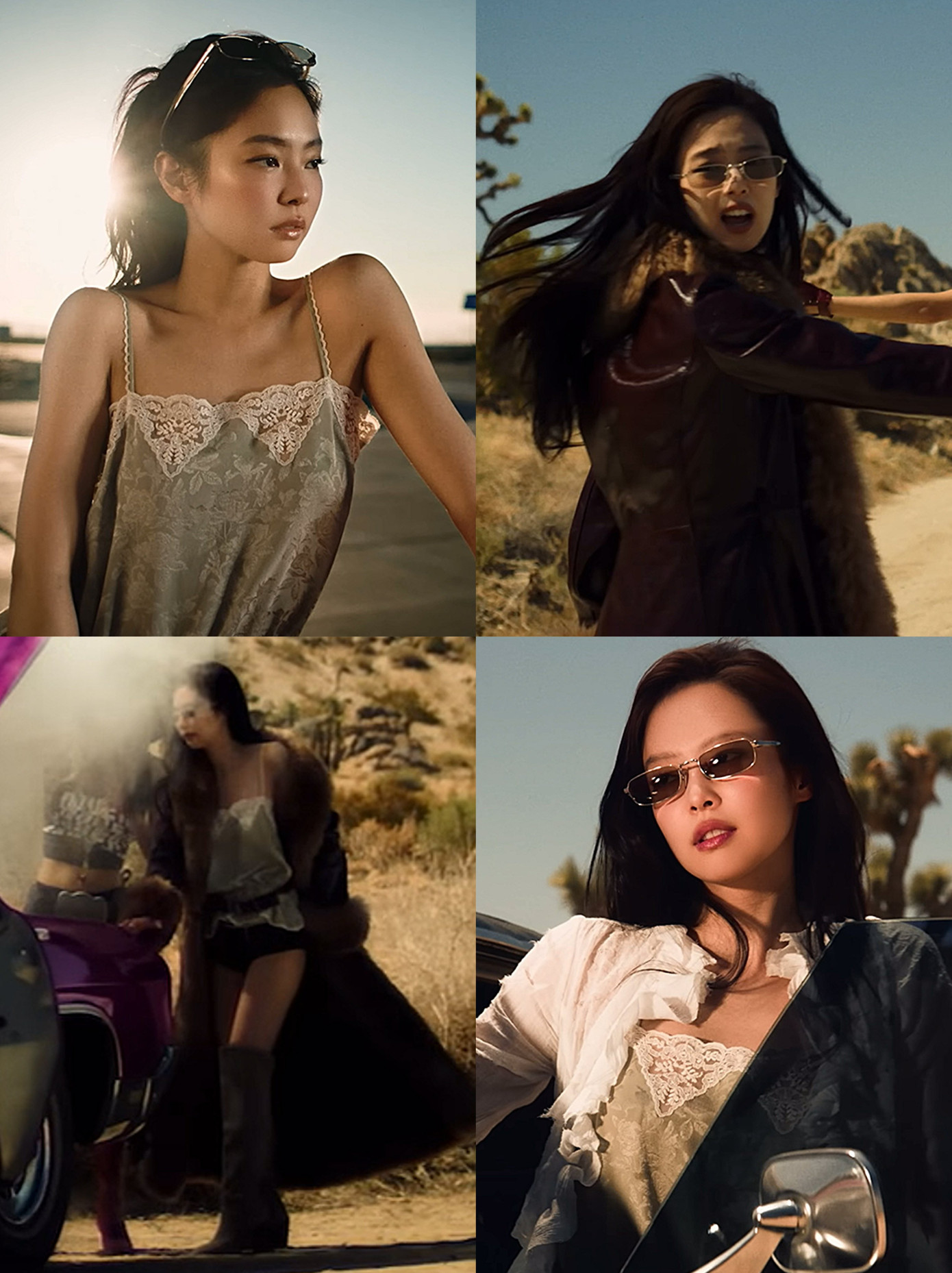 Dù giữ nguyên outfit bên trong, Jennie chỉ cần thay đổi chiếc áo khoác ngoài là đã tạo nên phong cách mới. - Ảnh: Bpink Styles