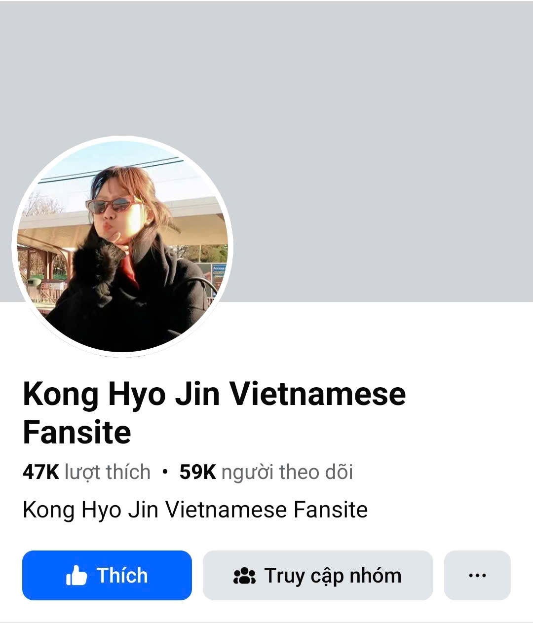 Kong Hyo Jin Vietnamese Fansite hiện tại chỉ còn một người quản lý, cũng là người "ồn" suốt mấy tháng qua vang danh khắp trong giới quản lý fanpage giải trí. Kong Hyo Jin Vietnamese Fansite hiện tại chỉ còn một người quản lý, cũng là người "ồn" suốt mấy tháng qua vang danh khắp trong giới quản lý fanpage giải trí.