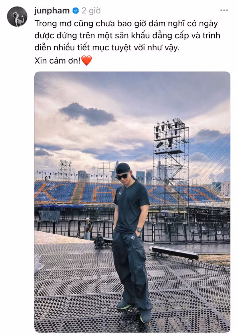"Anh tài" Jun Phạm chia sẻ cảm nghĩ trước thềm concert.