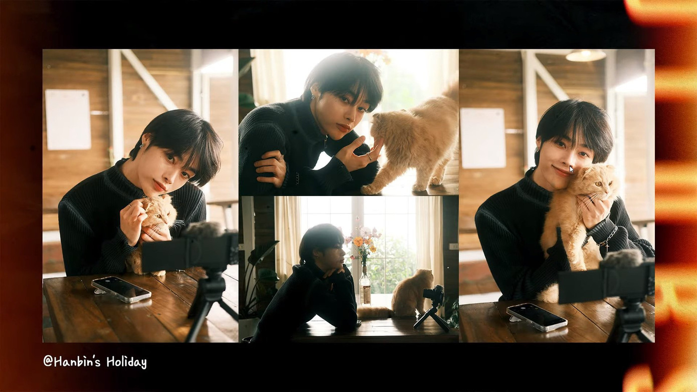 Hanbin không giấu nổi niềm vui khi về nhà, anh tranh thủ lưu lại những khoảnh khắc đẹp. Hanbin không giấu nổi niềm vui khi về nhà, anh tranh thủ lưu lại những khoảnh khắc đẹp.