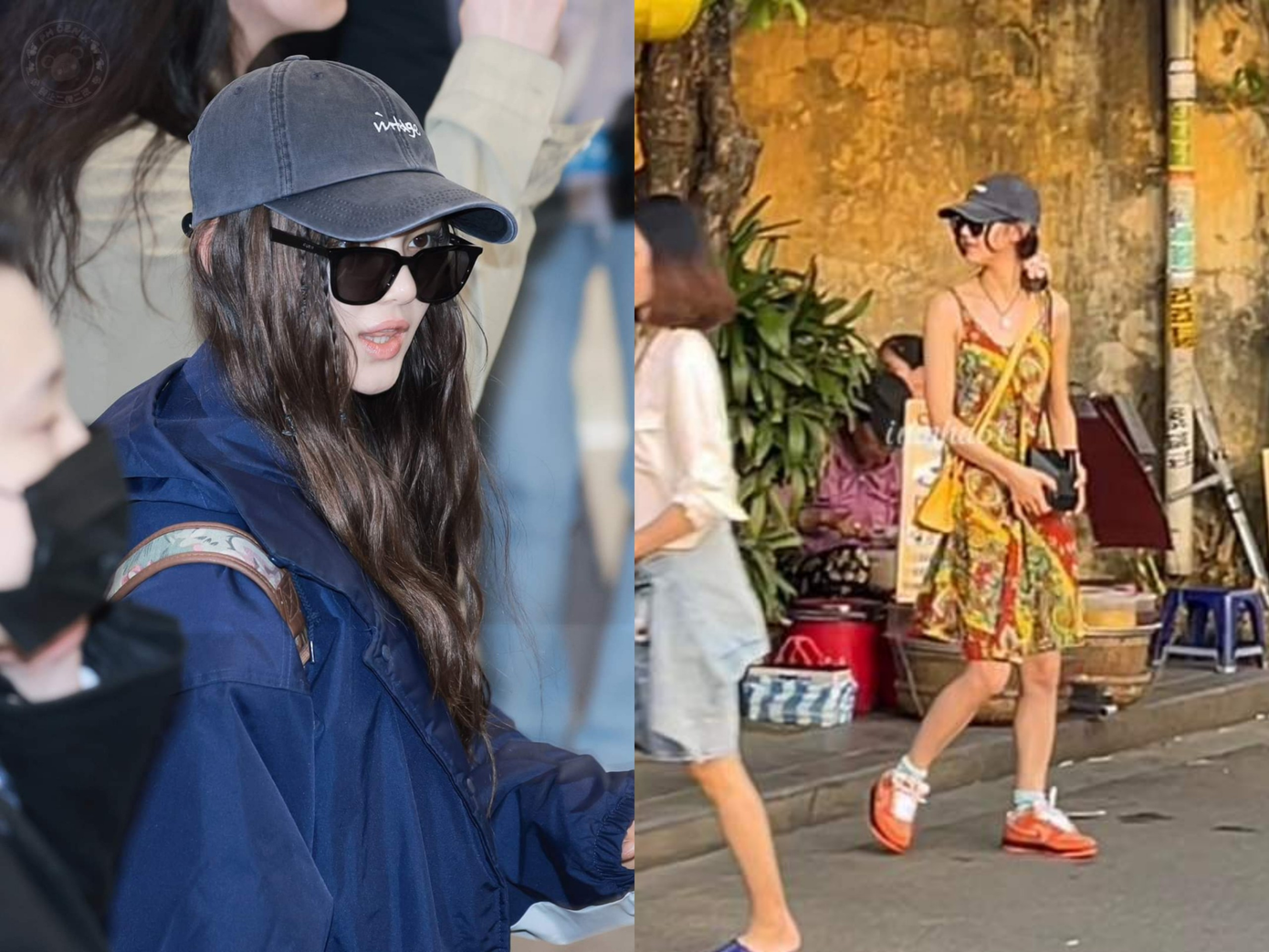 Mũ lưỡi trai Danielle đội tại sân bay Incheon giống với chiếc mũ cô nàng đội trong video. Mũ lưỡi trai Danielle đội tại sân bay Incheon giống với chiếc mũ cô nàng đội trong video.