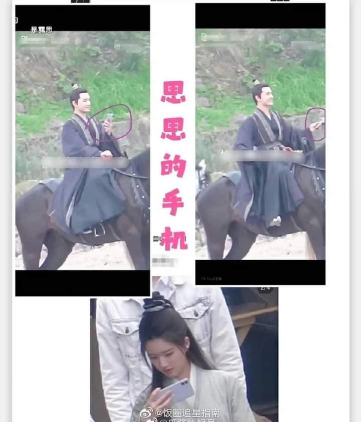 Không những thế, loạt ảnh trên phim trường còn ghi lại khoảnh khắc được cho là Dương Dương dùng điện thoại của Triệu Lộ Tư. - Ảnh: Cbiz - Phố Thị Không những thế, loạt ảnh trên phim trường còn ghi lại khoảnh khắc được cho là Dương Dương dùng điện thoại của Triệu Lộ Tư. - Ảnh: Cbiz - Phố Thị